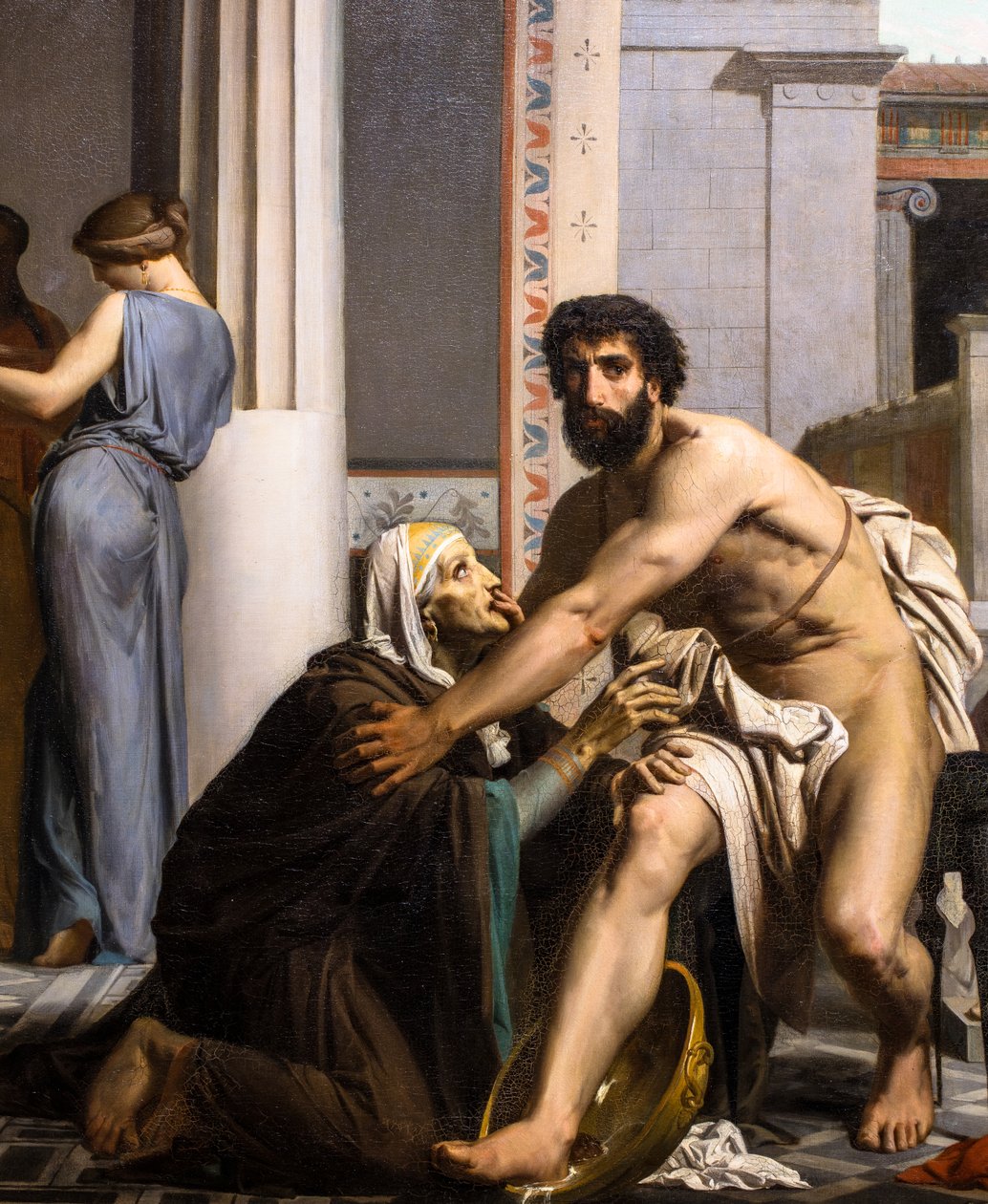 Odiseo reconocido por su nodriza a su regreso de Troya de William Adolphe Bouguereau