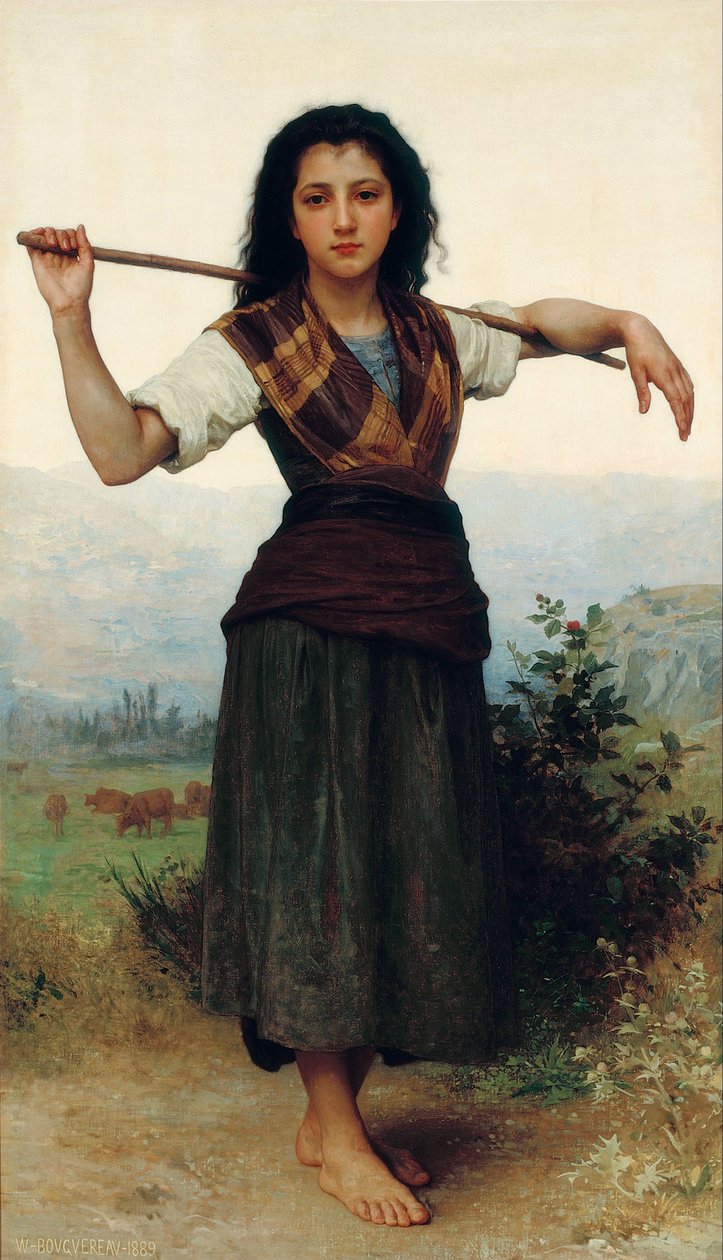 La pequeña pastora de William-Adolphe Bouguereau