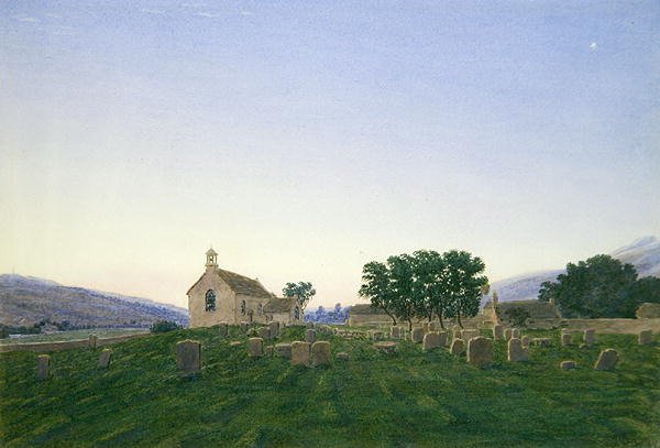 El amanecer, iglesia de Kirk Newton, Northumberland de Joseph Mallord William Turner