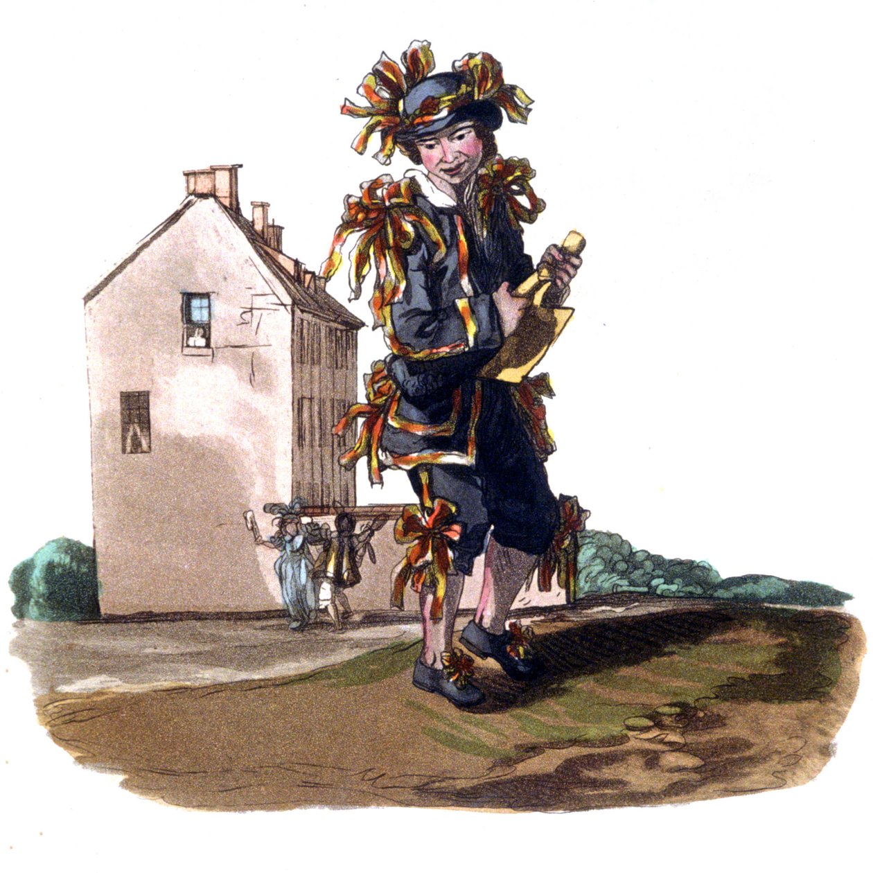 Muchacho del deshollinador vestido de Primero de Mayo, c.1820 (grabado) de William (after) Alexander
