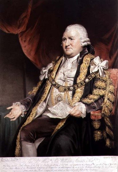 Retrato de Sir William Staines, alcalde de Londres, pub. 1804 de William (after) Beechey
