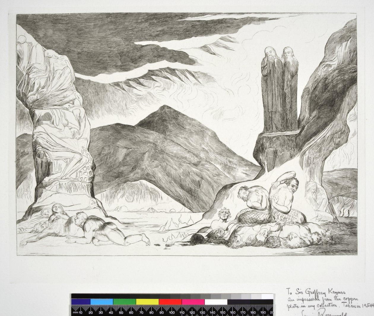 El Círculo de los Falsificadores: Dante y Virgilio Cubriéndose la Nariz por el Hedor, Infierno, Canto XXIX, ilustración de la 
