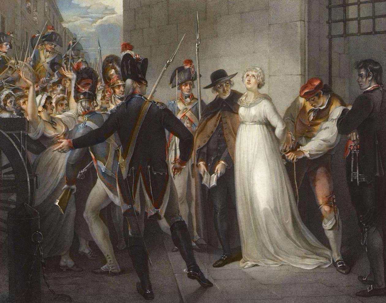 María Antonieta dejando la Conciergerie, el 16 de octubre de William (after) Hamilton