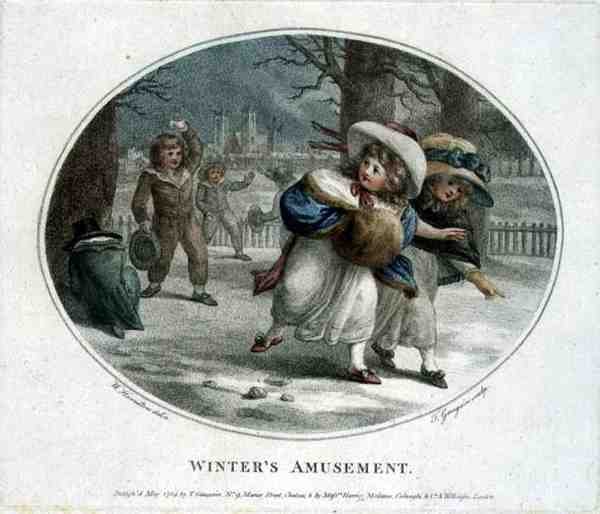 Diversión de invierno, grabado y pub. por Thomas Gaugain de William (after) Hamilton