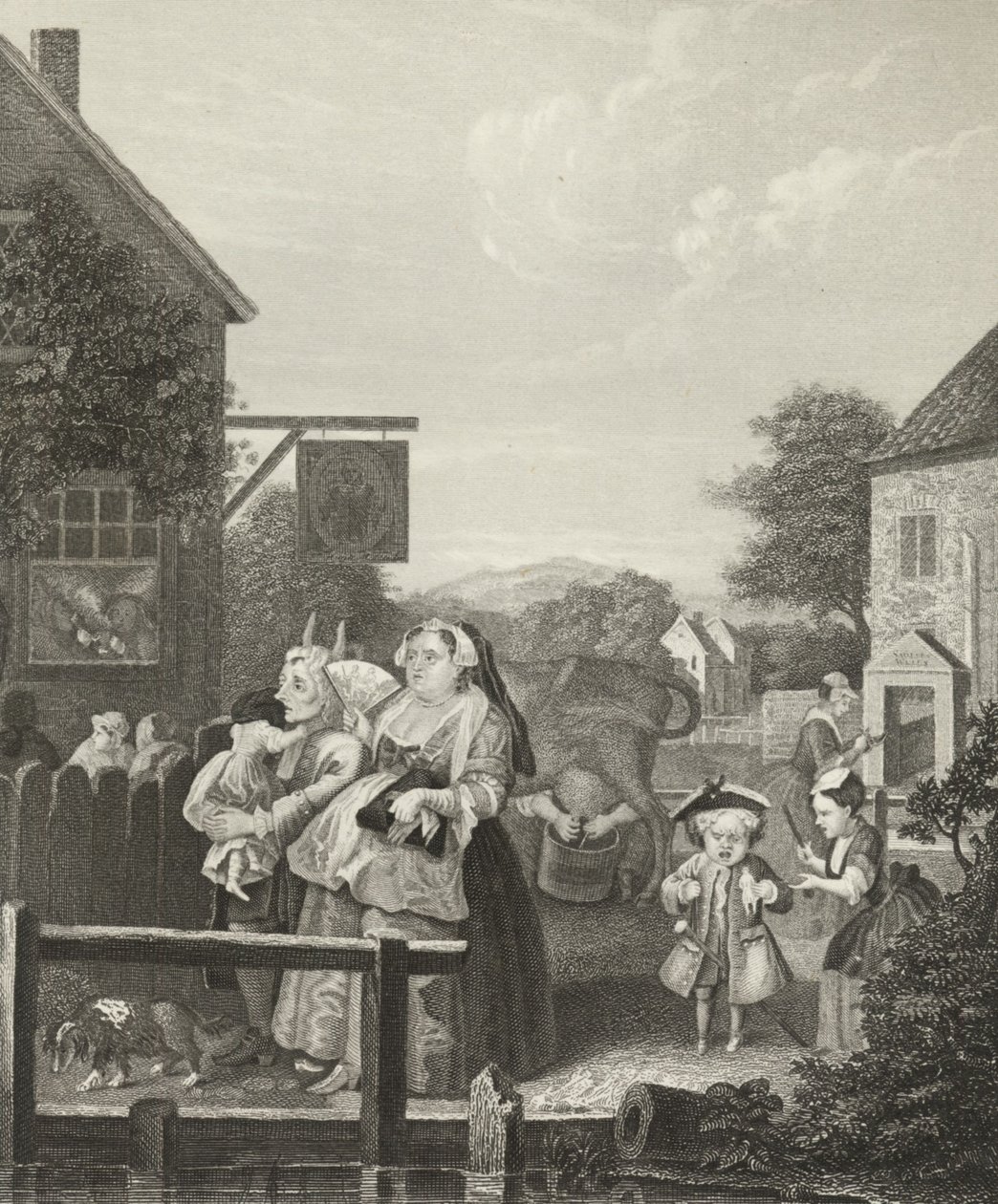 Tarde en Londres de William (after) Hogarth