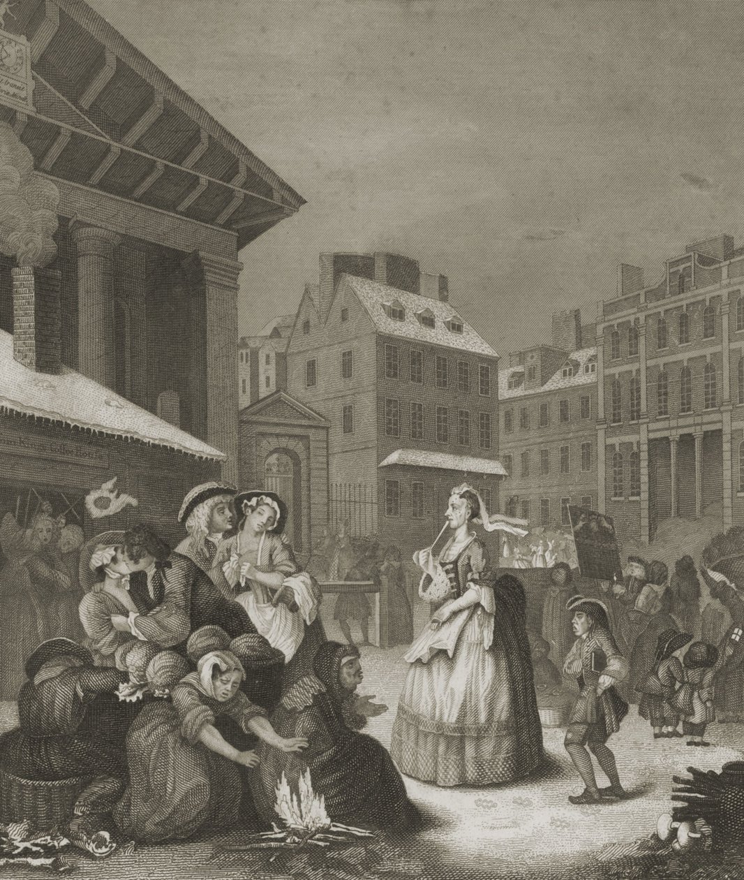 Mañana - Calles de Londres de William (after) Hogarth