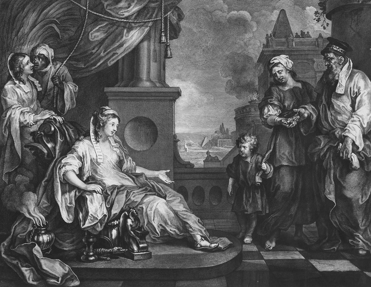 Moisés llevado a la hija del faraón, c.1752 de William (after) Hogarth