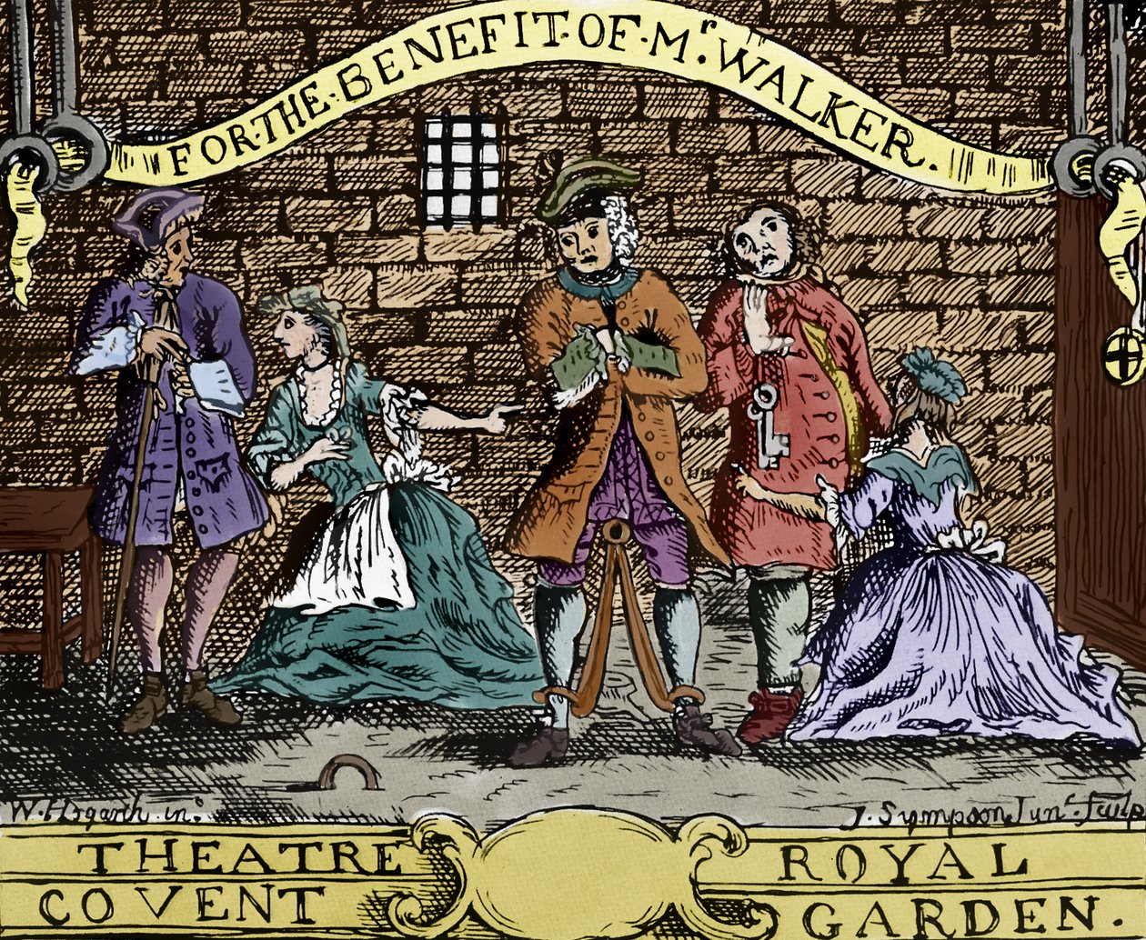La ópera del mendigo, de John Gay (grabado) de William (after) Hogarth