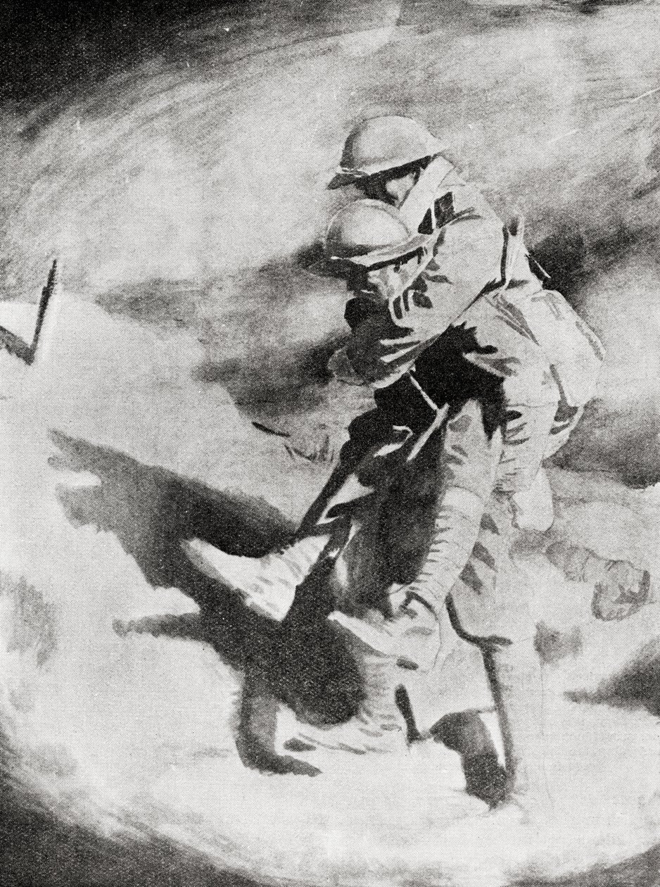 Poilu y Tommy según la pintura de Sir William Orpen. de William (after) Orpen
