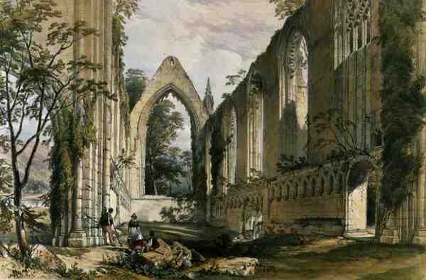 Abadía de Bolton, interior del Coro, de 