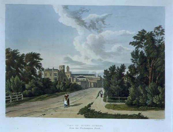 Vista de la Escuela de Rugby desde Northampton Road, de 