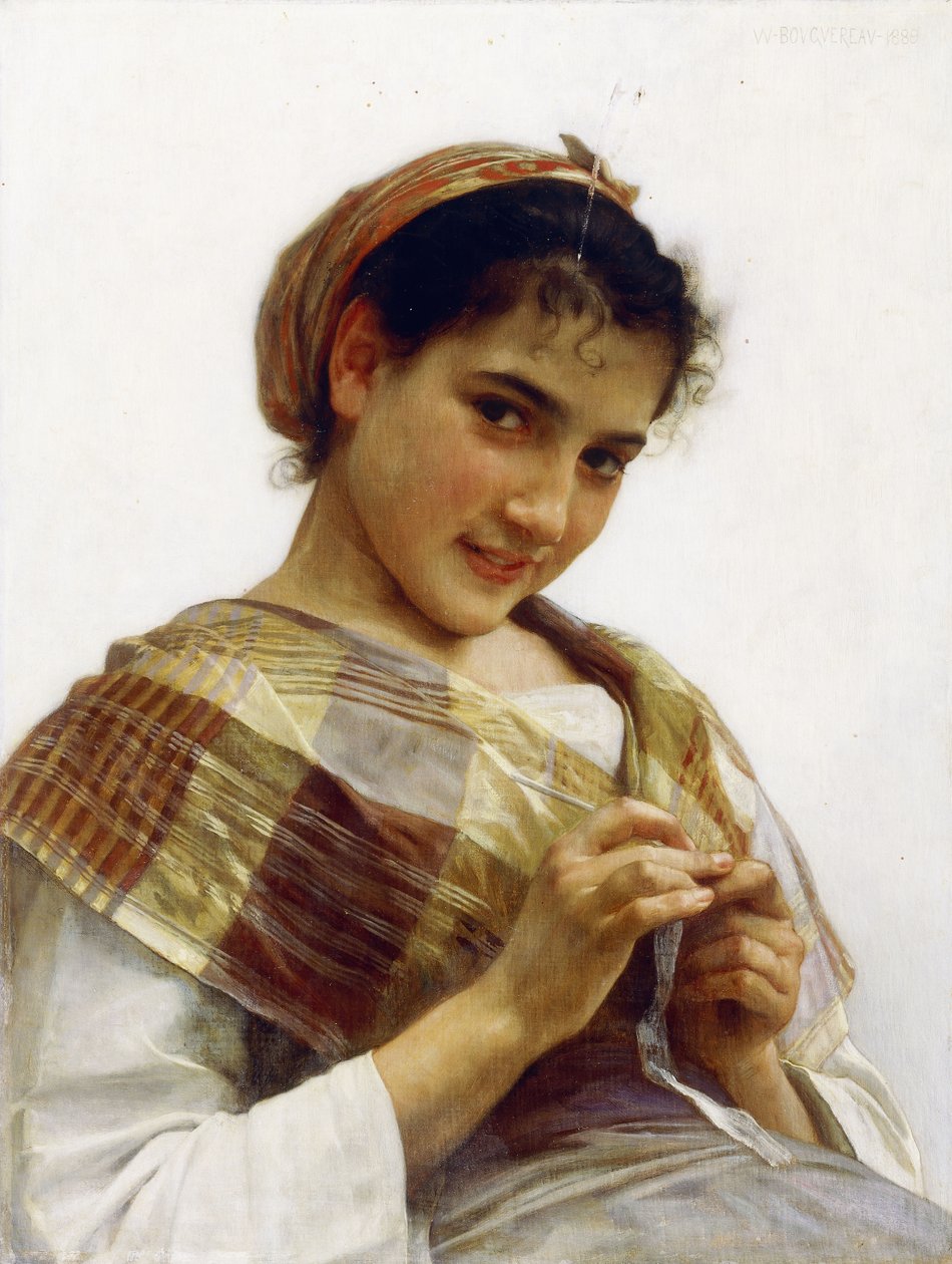 Una chica bretona, 1889 de William Adolphe Bouguereau