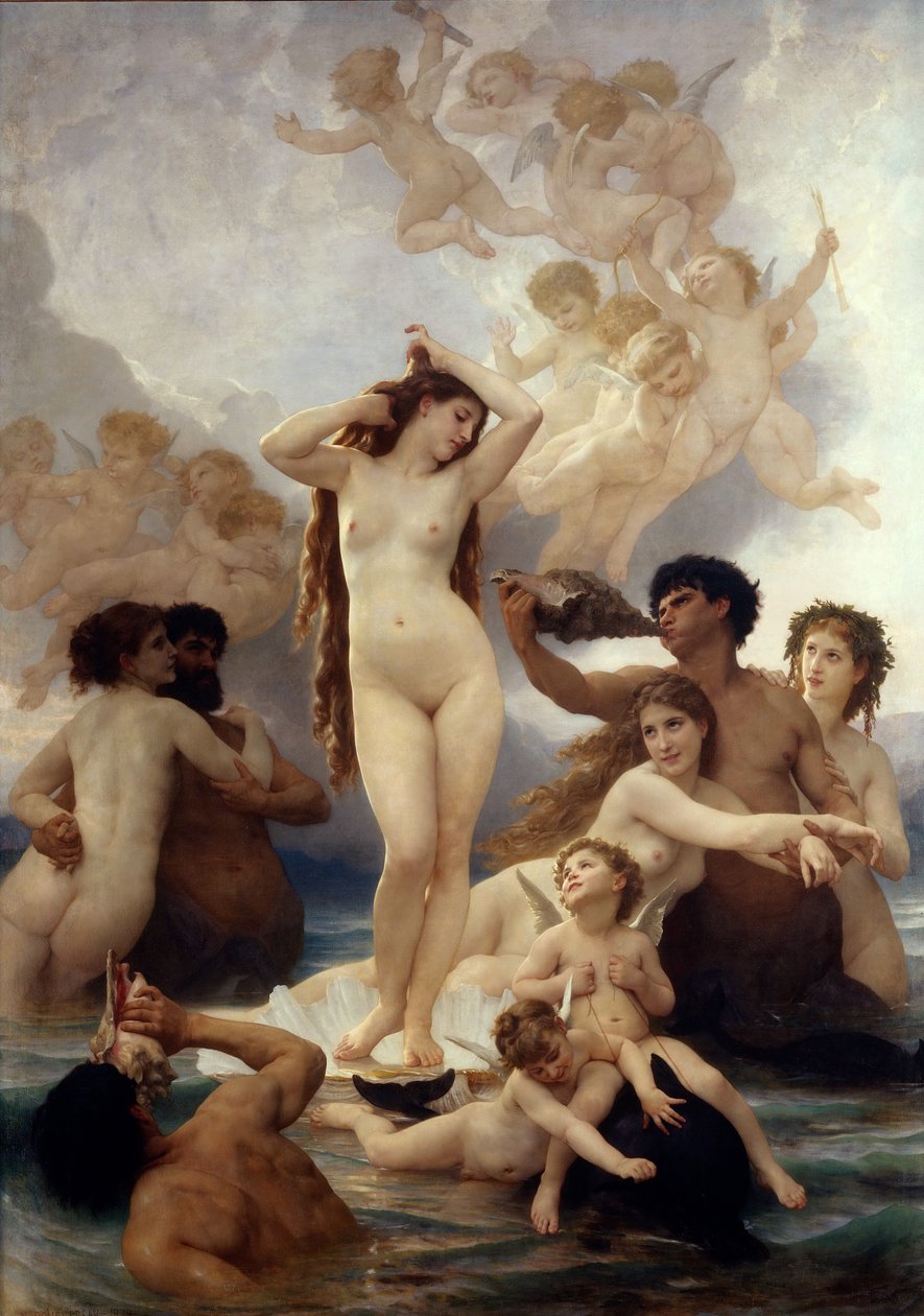 El nacimiento de Venus de William Adolphe Bouguereau