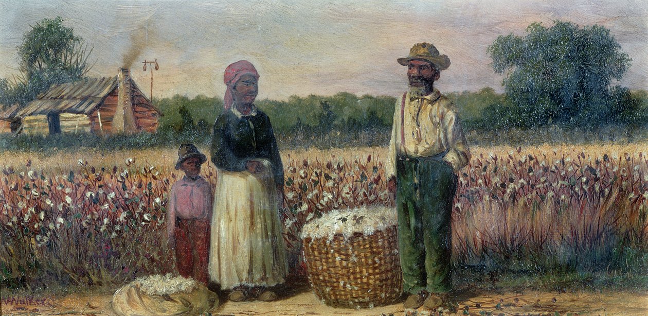 Cotton Pickers in the American South (tablero) (para el par véase 67736) de William Aiken Walker