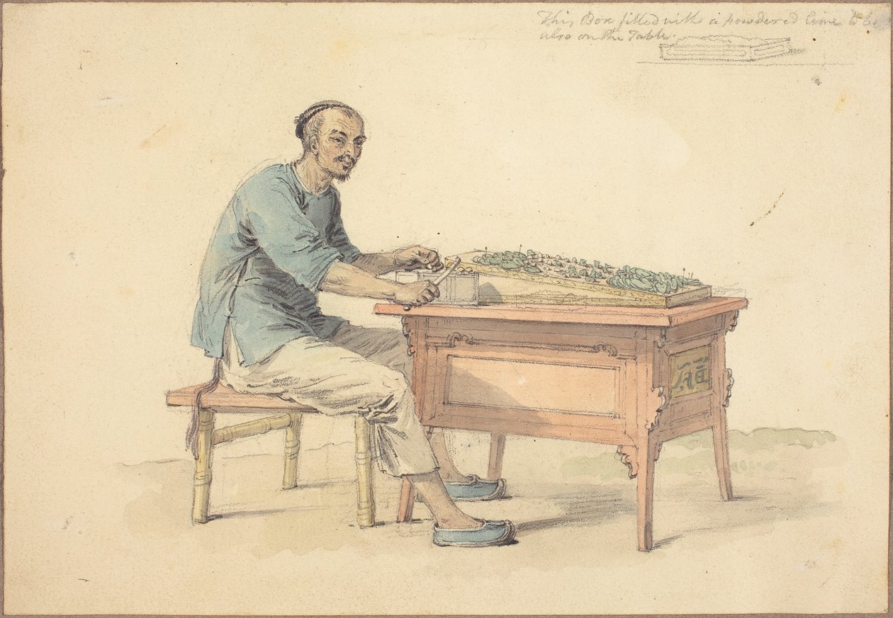 Un campesino chino vendiendo betel de William Alexander