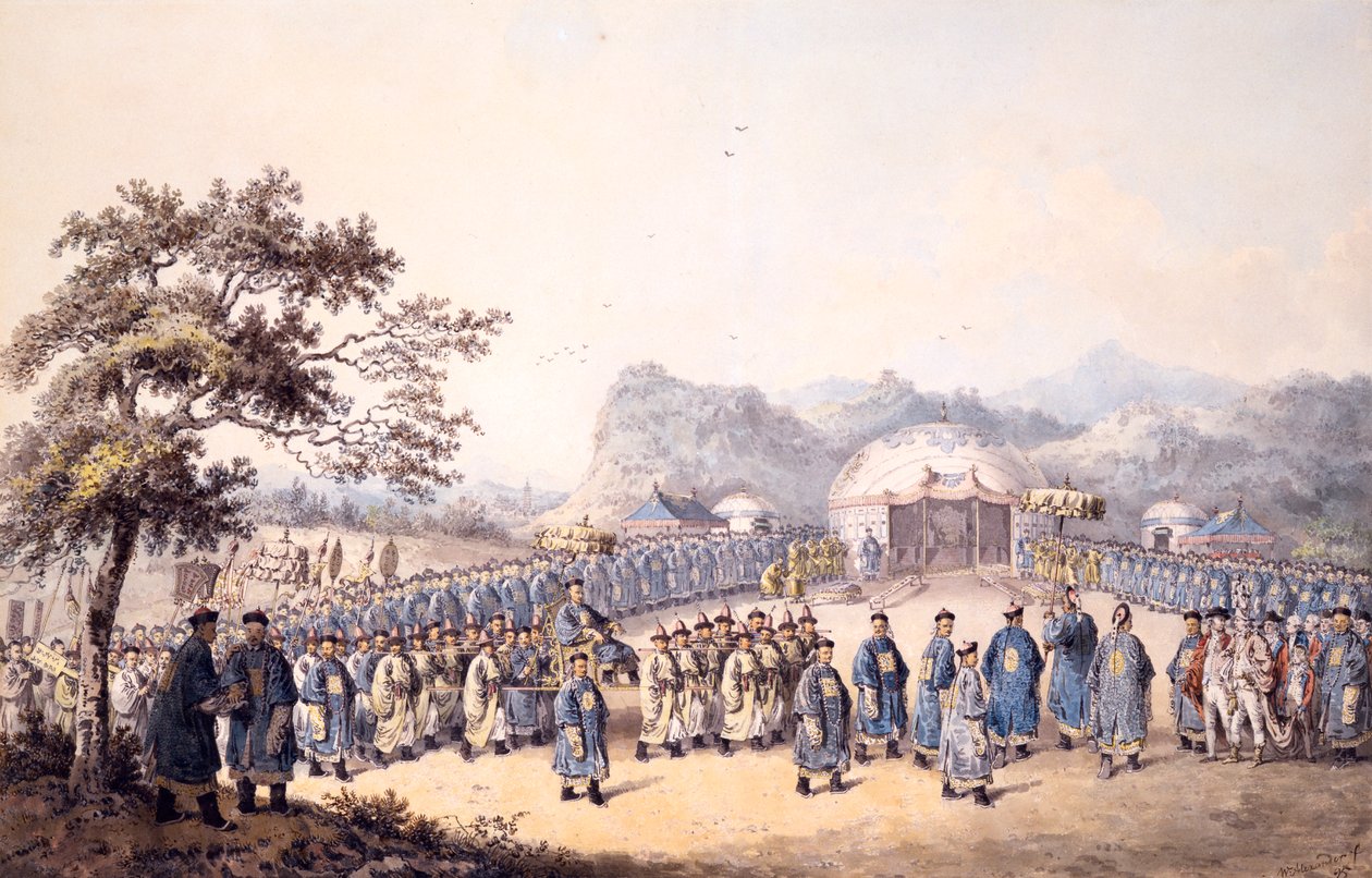El Emperador de China recibiendo la embajada de Lord Macartney de William Alexander