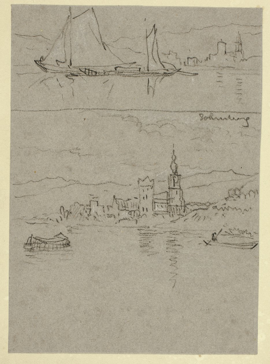 Dos escenas de río de William Alfred Delamotte