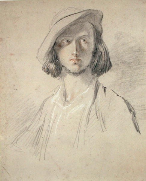 Estudio de retrato de un joven de William Allan