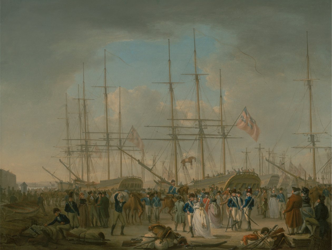 Húsares embarcados en Deptford de William Anderson
