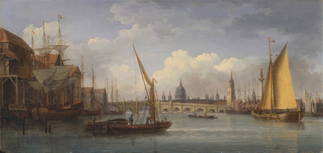 Puente de Londres, con la catedral de San Pablo a lo lejos de William Anderson