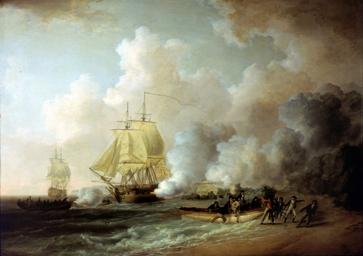 La toma de Fort Louis (Martinica) por los británicos, el 20 de marzo de 1794. de William Anderson