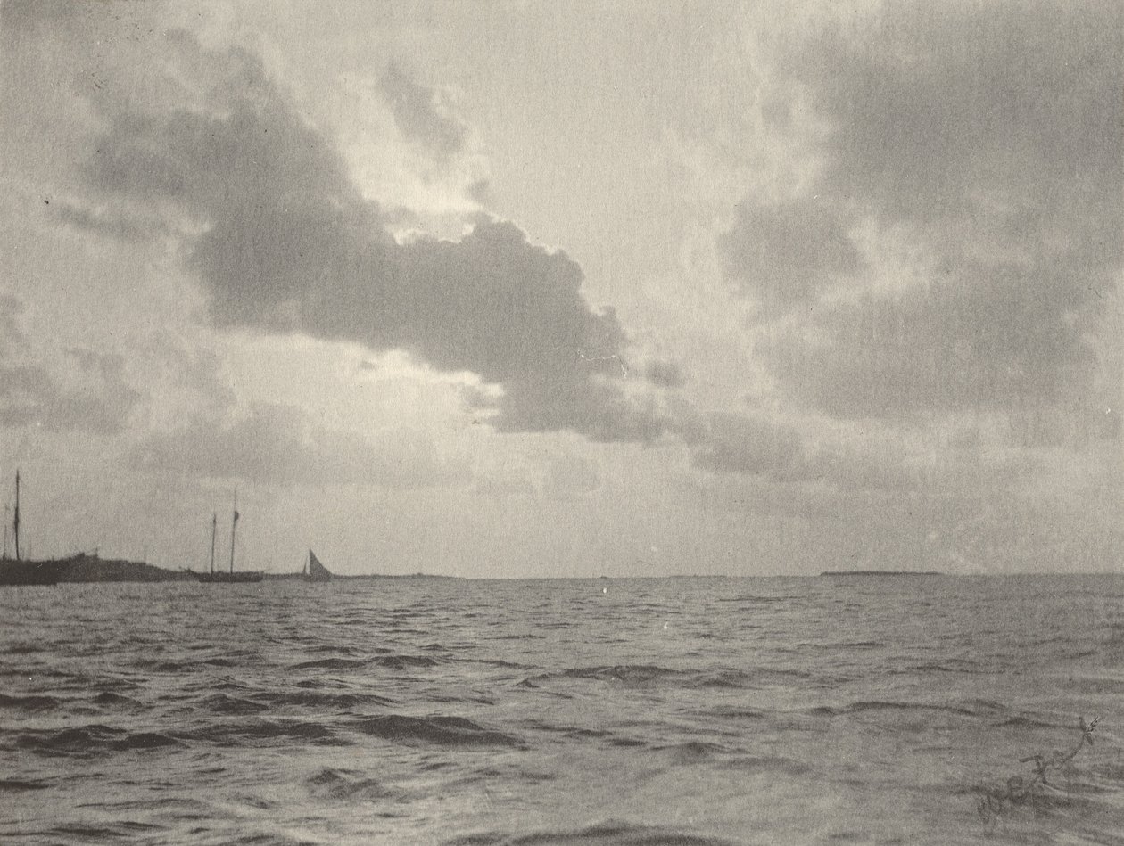 Puesta de sol sobre el agua, 1890 (foto) de William B. Post