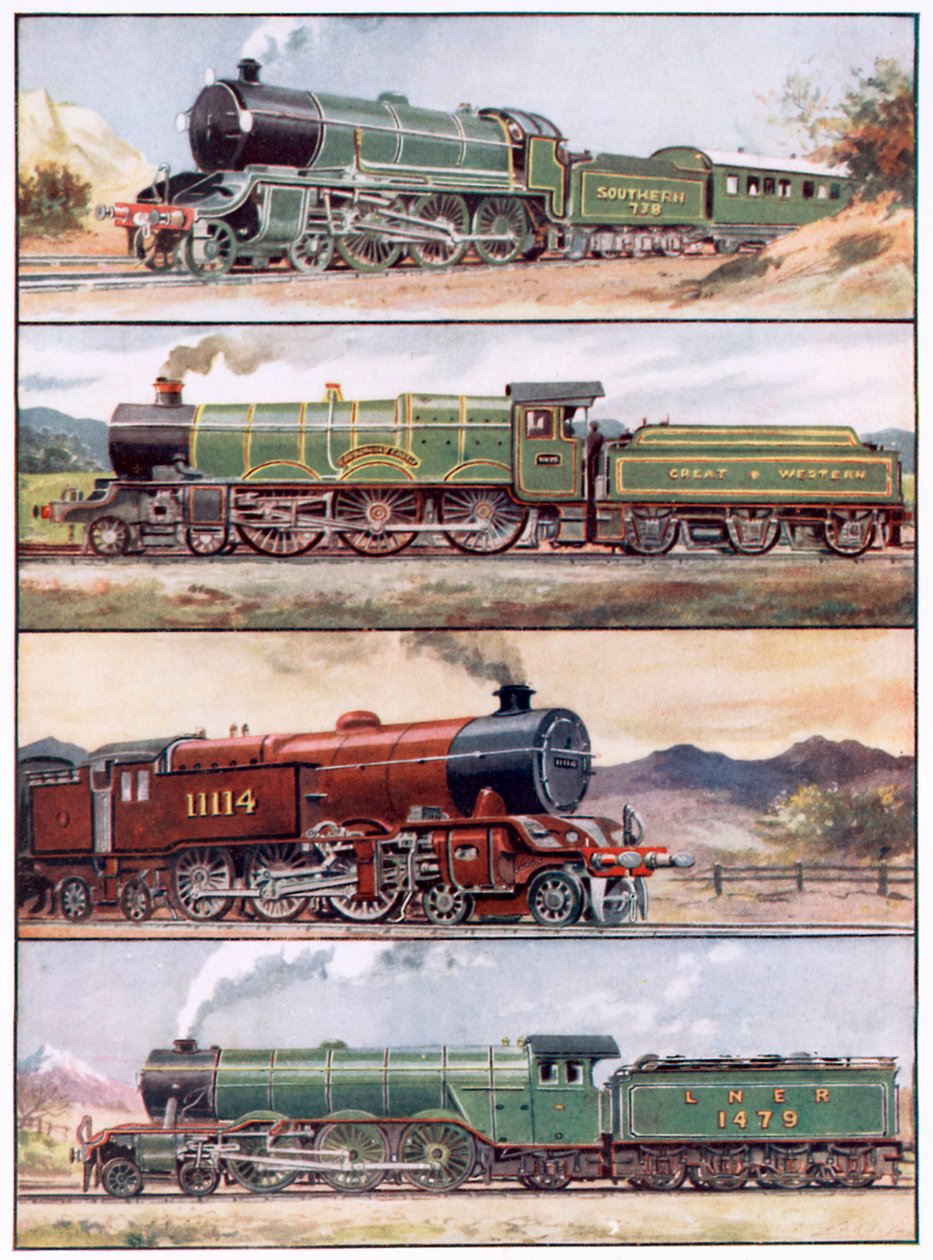 Galgos monstruosos de los raíles (litografía en color) de William B. Robinson