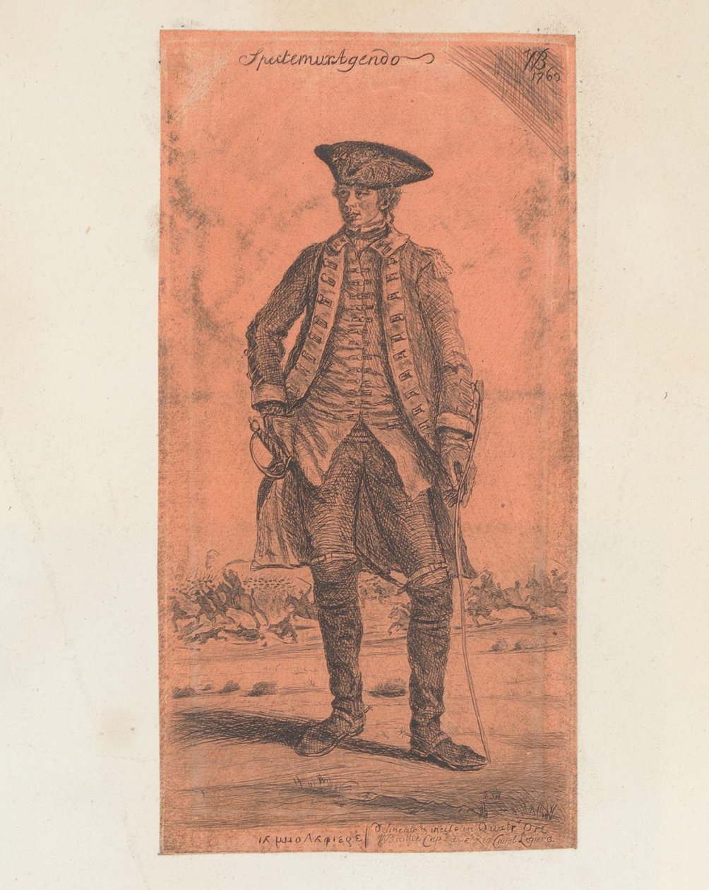 Retrato del ayudante Daniel Brown Spectemur Agento (título sobre objeto) de William Baillie