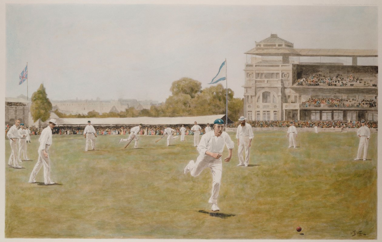 Críquet en Lords de William Barnes (after) Wollen