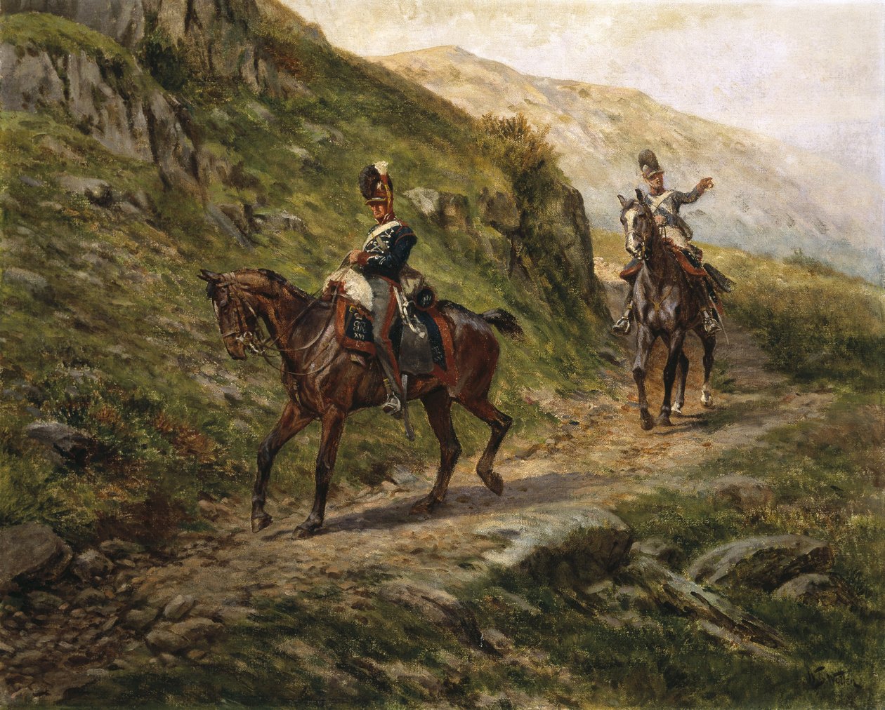 Un vistazo al enemigo, c.1910 de William Barnes Wollen
