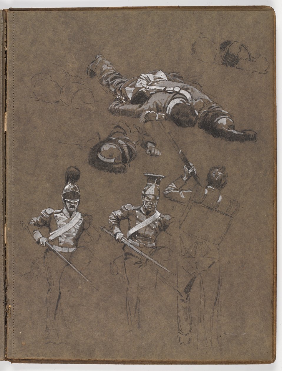 Estudios para la pintura al óleo, La bandera: Albuhera, 16 de mayo de 1811 de William Barnes Wollen