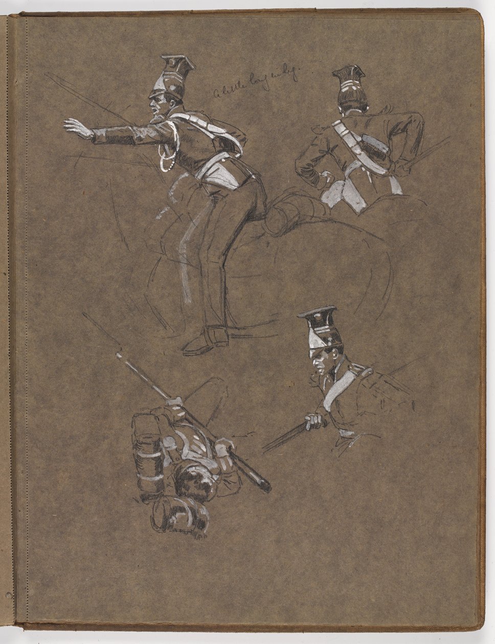 Estudios para la pintura al óleo, ¿La bandera: Albuhera, 16 de mayo de 1811? de William Barnes Wollen