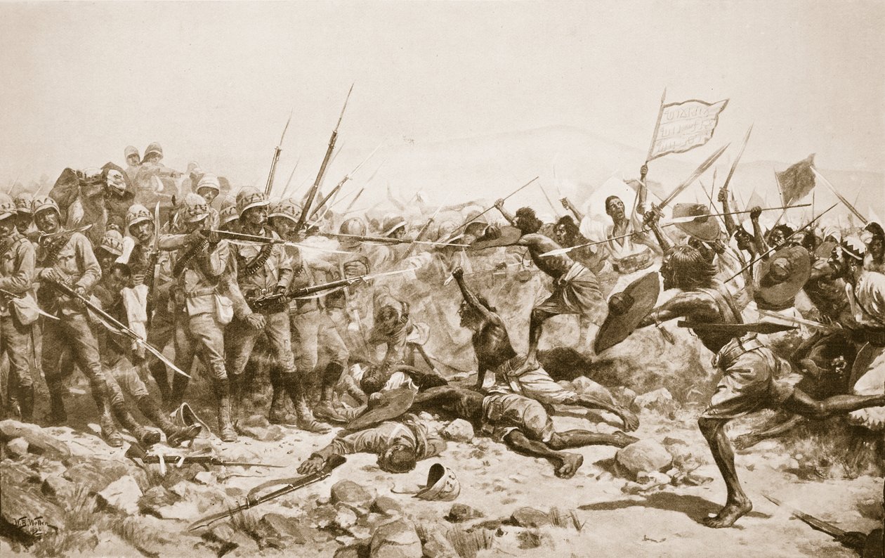 La batalla de Abu Klea, 17 de enero de 1885, ilustración de 