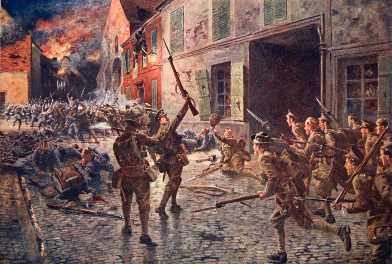 Los Guardias de Coldstream en Landrecies, agosto de 1914 de William Barnes Wollen