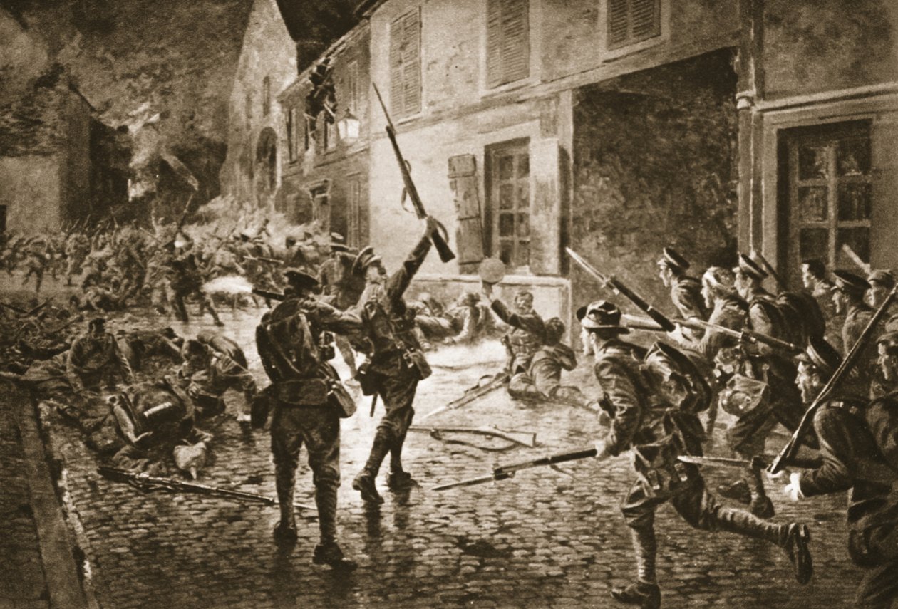 Los Guardias Coldstream en Landrecies, agosto de 1914 de William Barnes Wollen