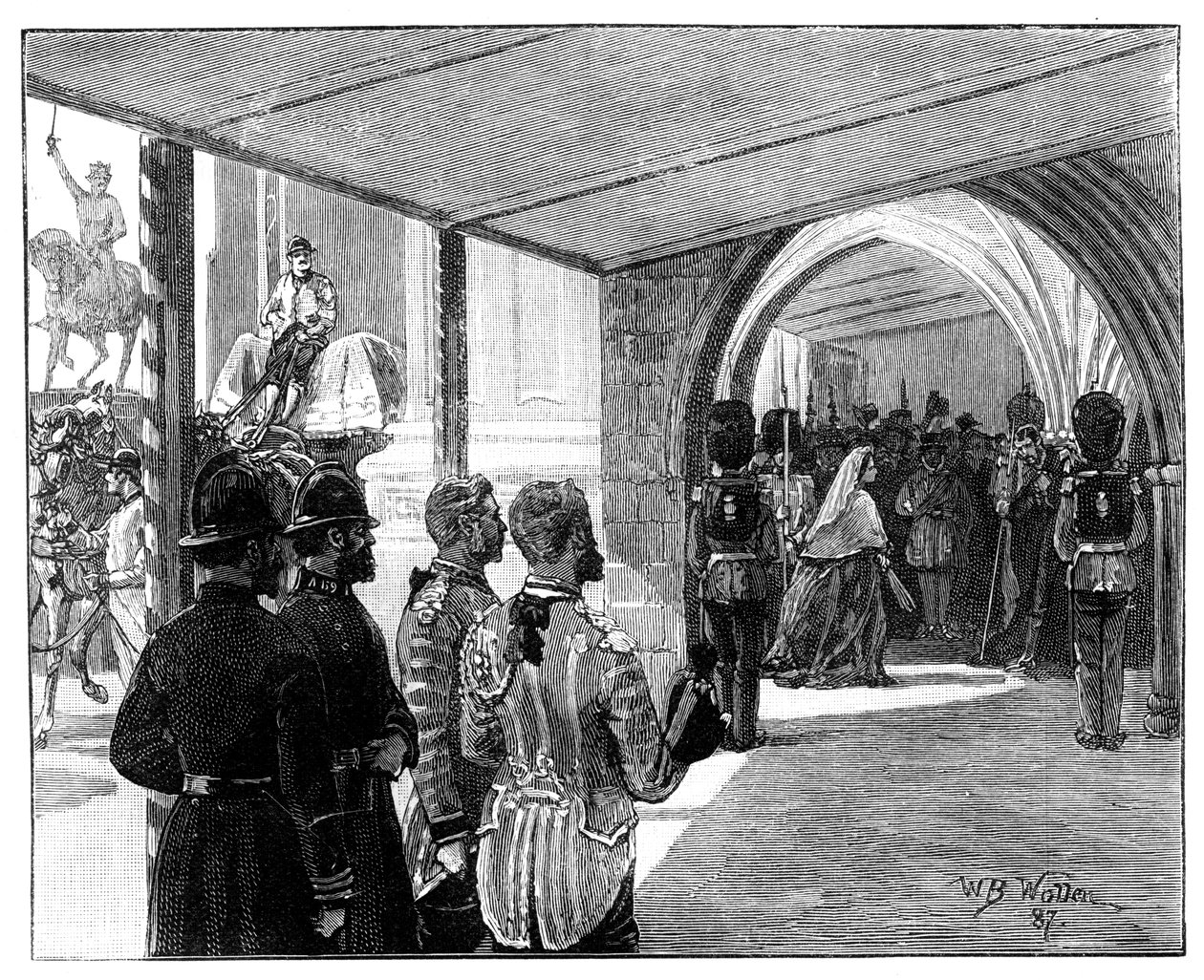 La apertura del Parlamento, Westminster, Londres, 1866 de William Barnes Wollen