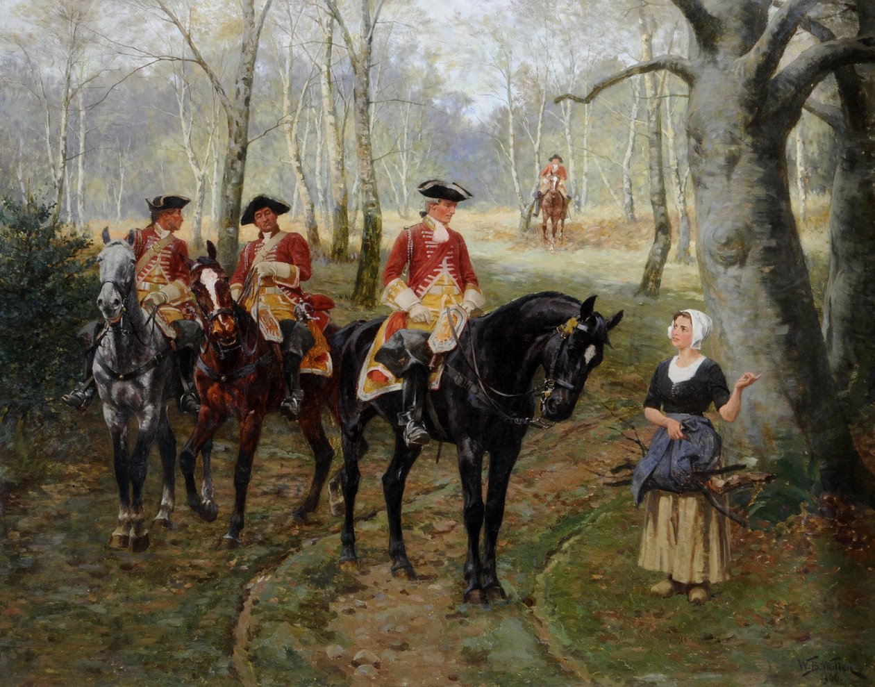 La patrulla, c.1906 (óleo sobre lienzo) de William Barnes Wollen