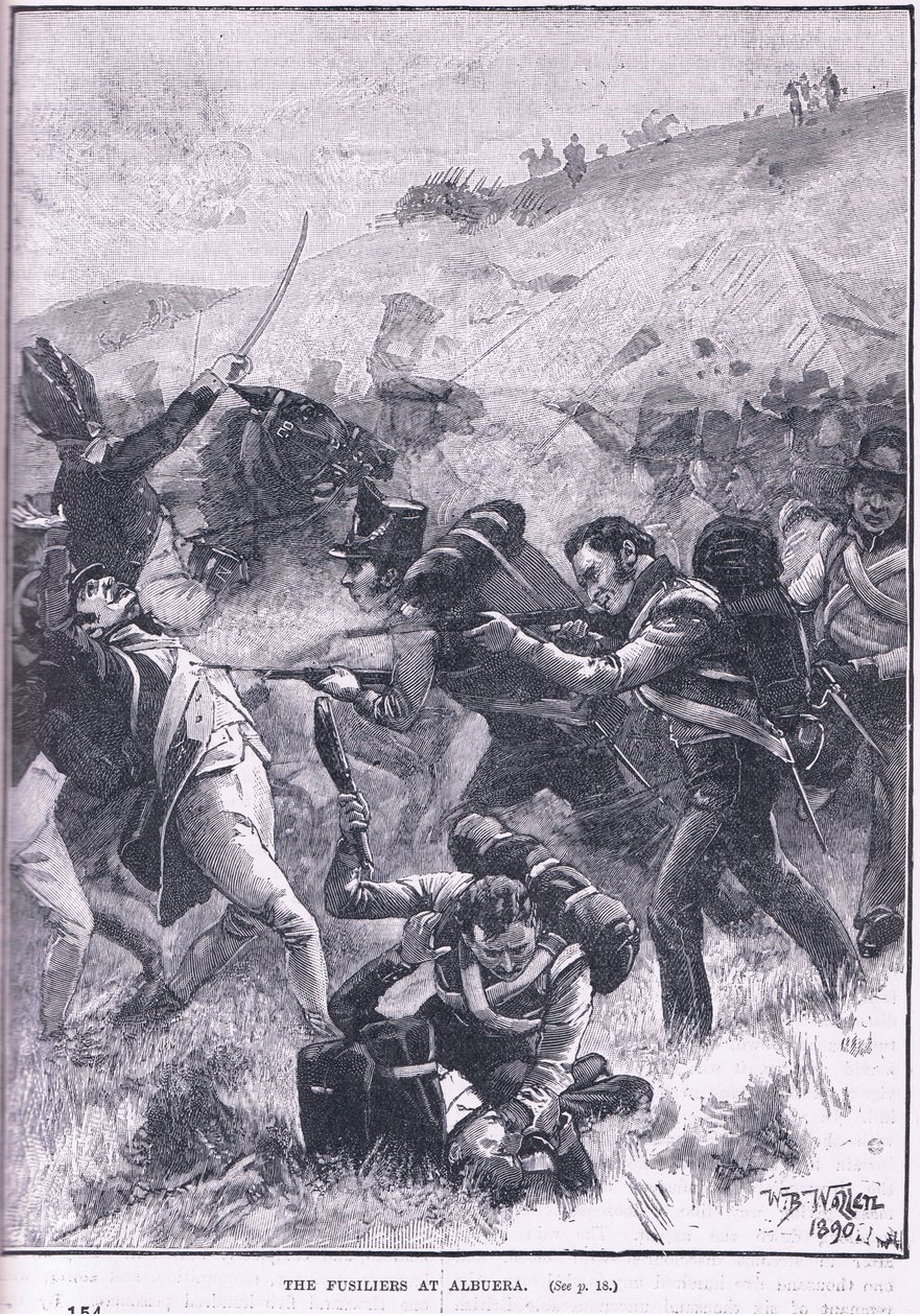Los fusileros en Albuera de William Barnes Wollen