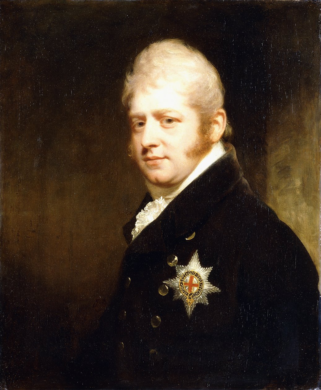 Retrato del Príncipe Adolfo Federico, Duque de Cambridge, busto con la Estrella de la Jarretera, 1808 de William Beechey