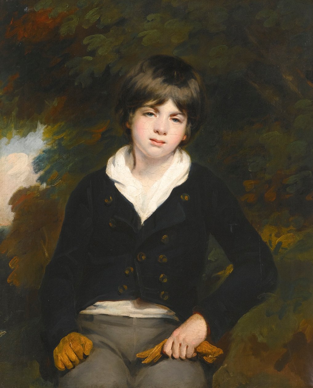 Retrato de un niño, se dice que es el Maestro Barker de William Beechey