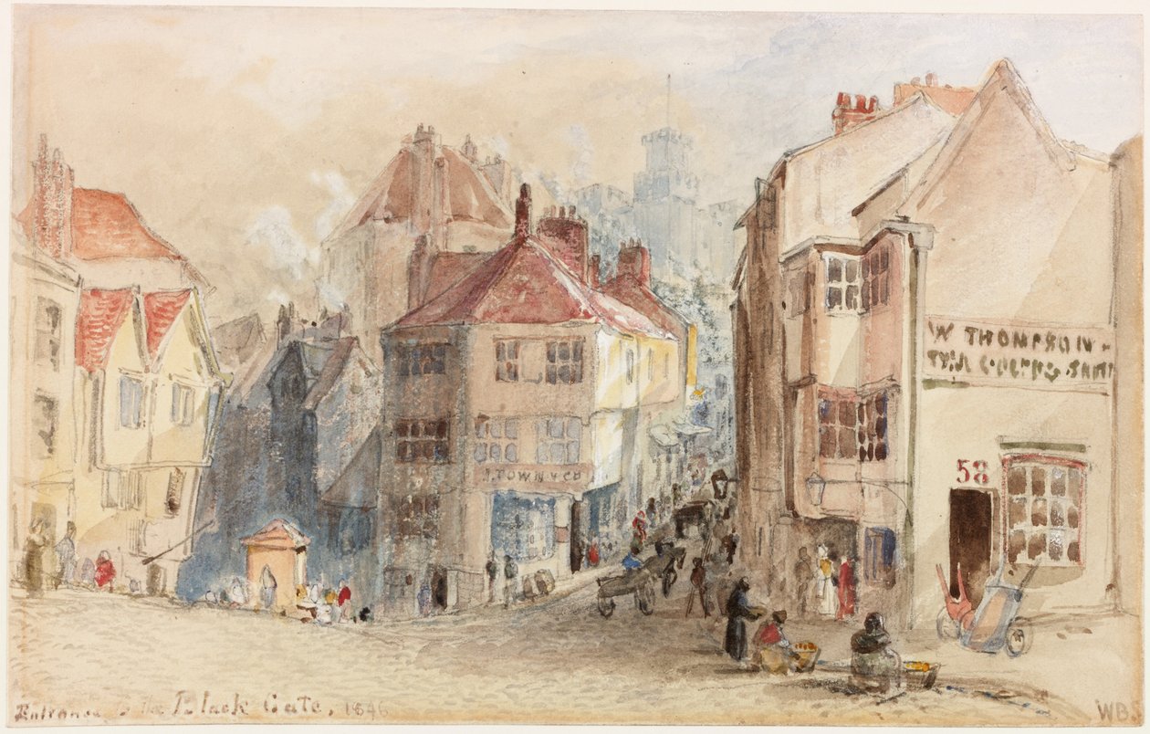 Entrada a la Puerta Negra, Newcastle de William Bell Scott
