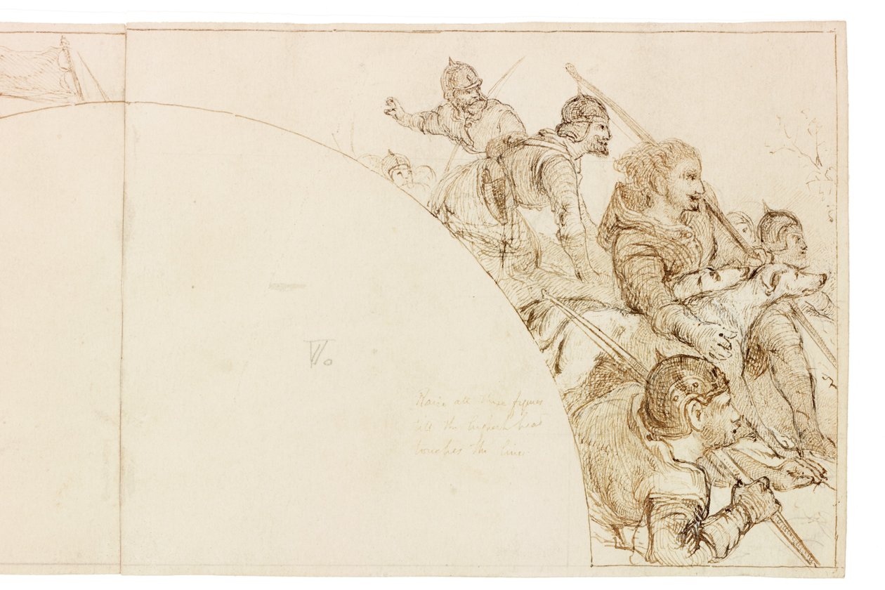 Boceto para Mural en Wallington Hall de William Bell Scott