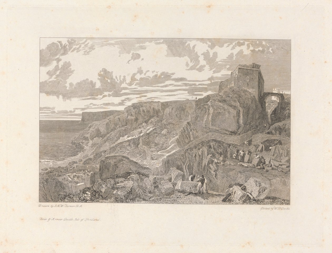 Castillo de Bow and Arrow, Isla de Portland de William Bernard Cooke