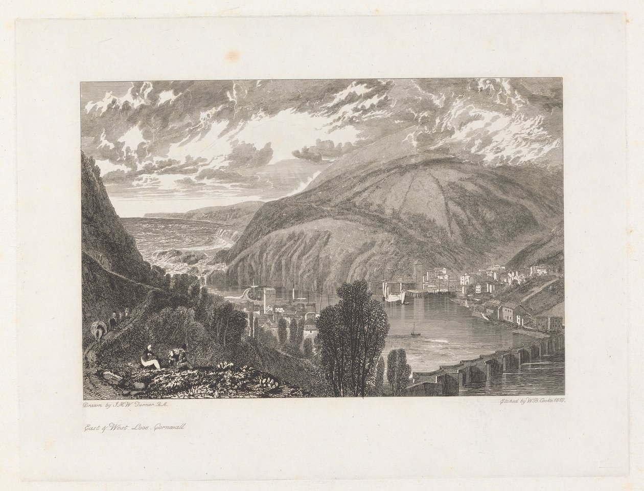 Looe Este y Oeste, Cornualles de William Bernard Cooke
