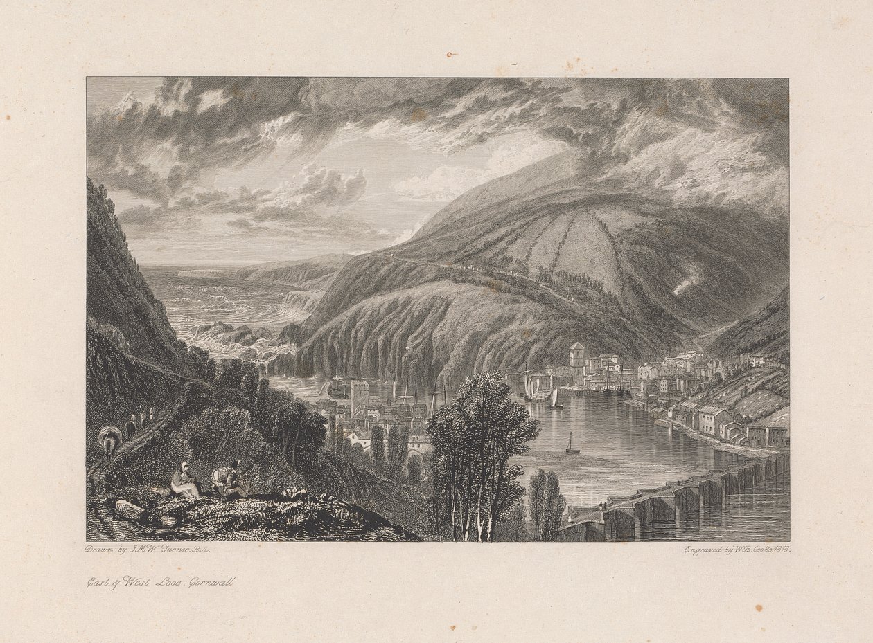 Looe Este y Oeste, Cornualles de William Bernard Cooke