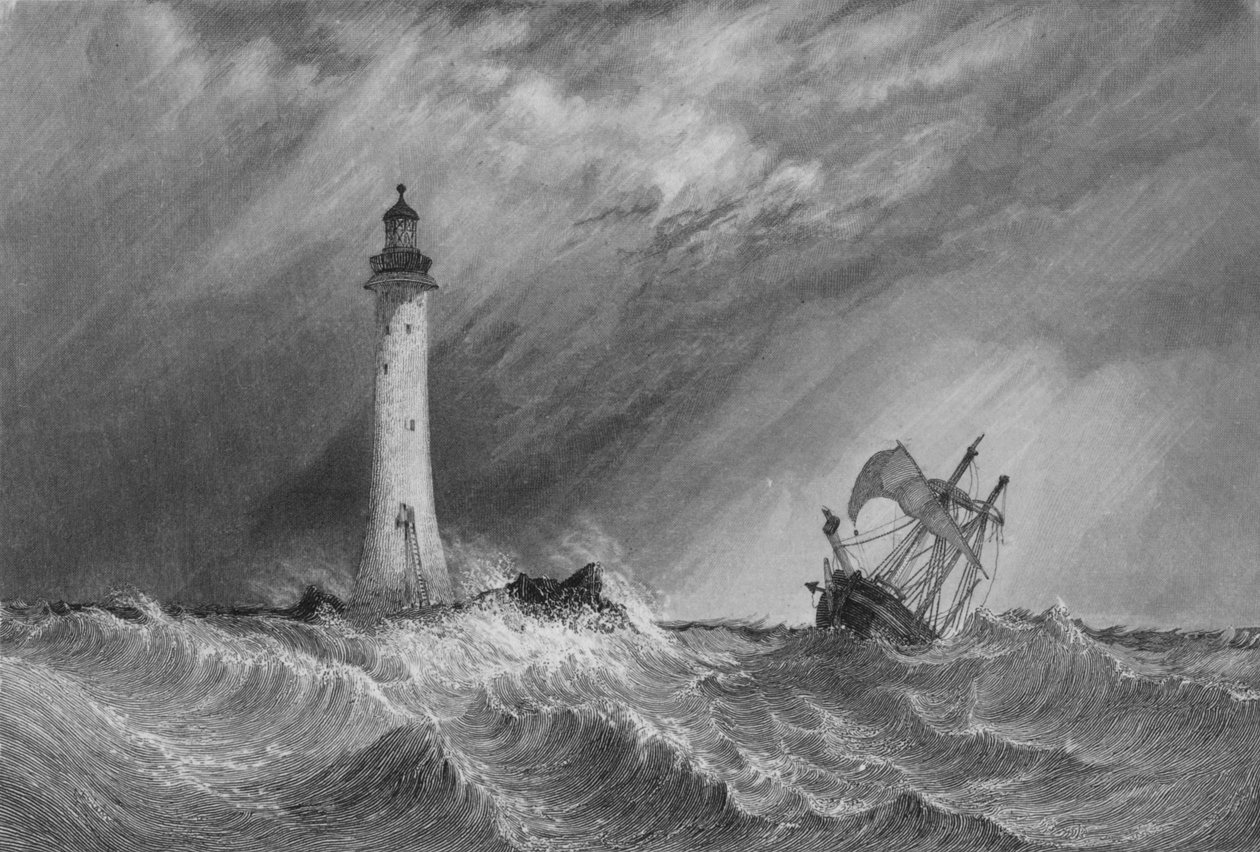 Faro de Eddystone, 1836 de William Bernard Cooke