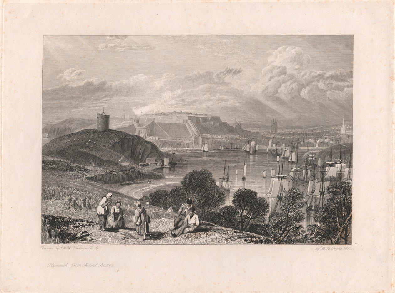Plymouth desde Mount Batten de William Bernard Cooke