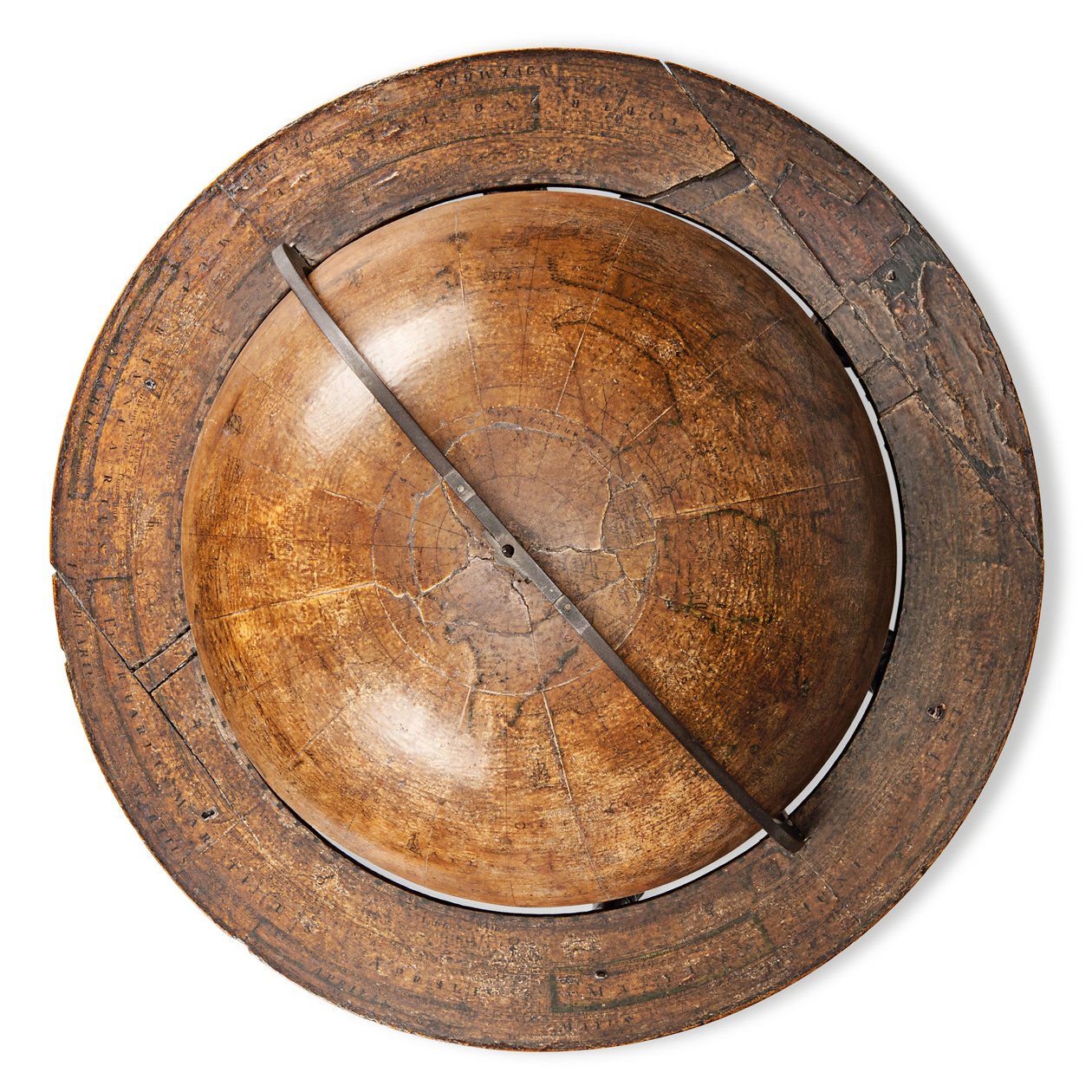 Globo terráqueo inglés temprano, c.1673 de William Berry