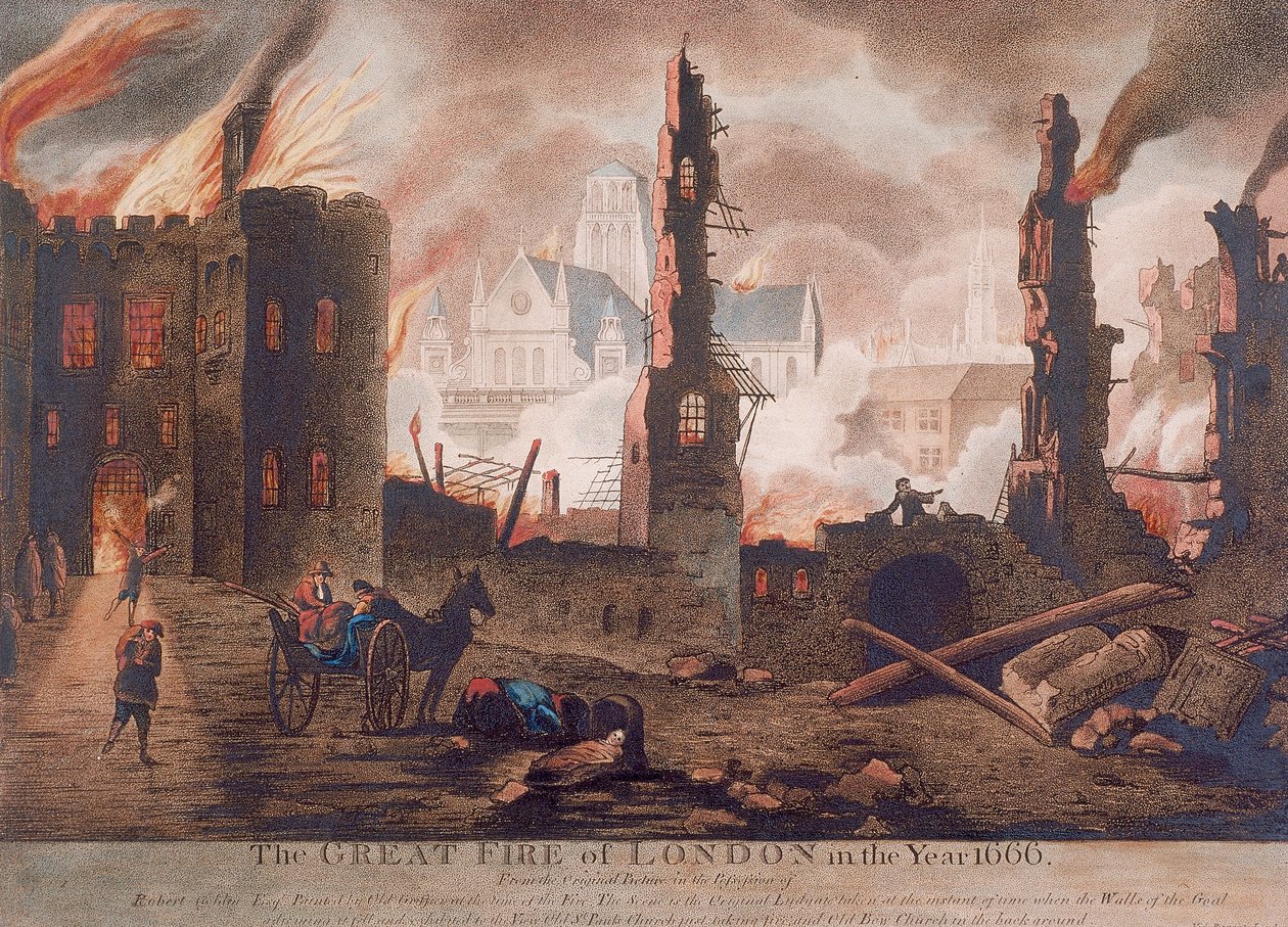 Ludgate, Gran Incendio de Londres de William Birch
