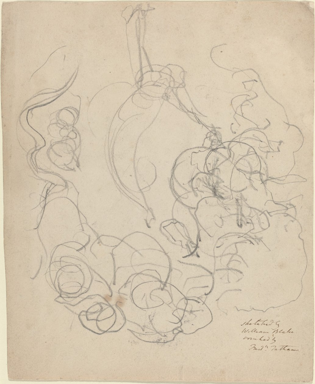 Una Figura Ascendiendo en una Gloria de Nubes (?) de William Blake